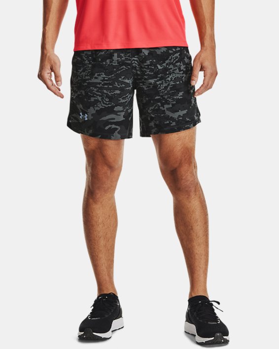 Men's UA Launch Run 7" Print Shorts in Black image number 0